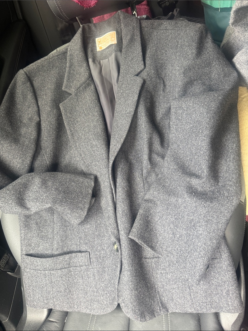 Pendleton Charcoal Gray Wool Blazer